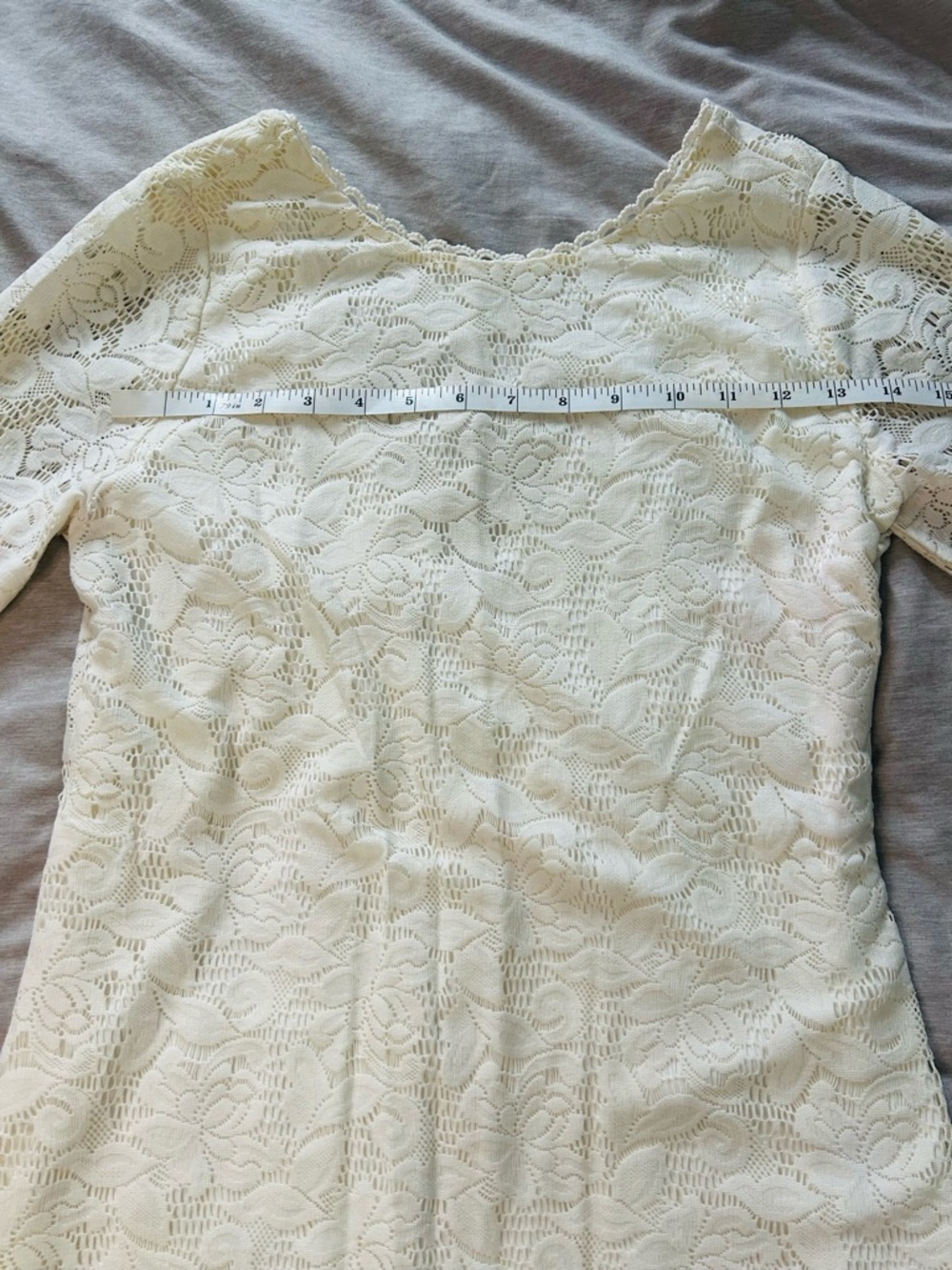 Cream  Long-Sleeve Sheath Dress - Women's Dress Size M without tag see mesures - Picture 10 of 14